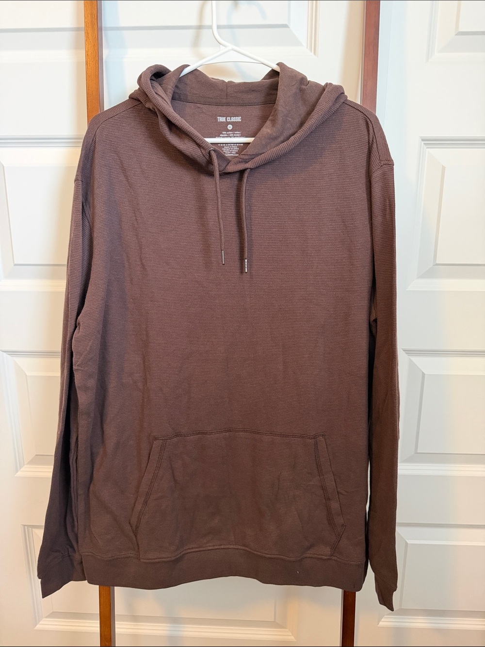 Men's True Classic Waffle Hoodie in Brown